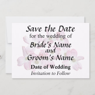 Circle of Pink Dogwood Save The Date