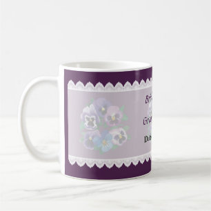 Circle of Purple Pansies Wedding Favors Coffee Mug