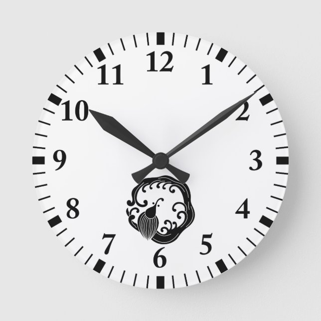 Circle of rainy dragon round clock (Front)