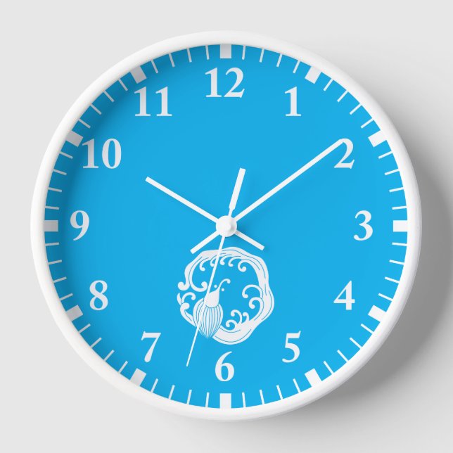 Circle of rainy dragon round clock (Front)