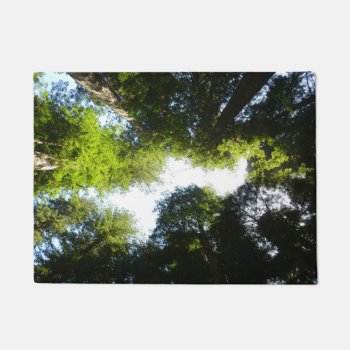 Circle Of Redwood Trees At Redwood National Park Doormat by mlewallpapers at Zazzle