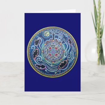 Circle Of The Seasons — Fall Equinox Mandala Card by arteeclectica at Zazzle