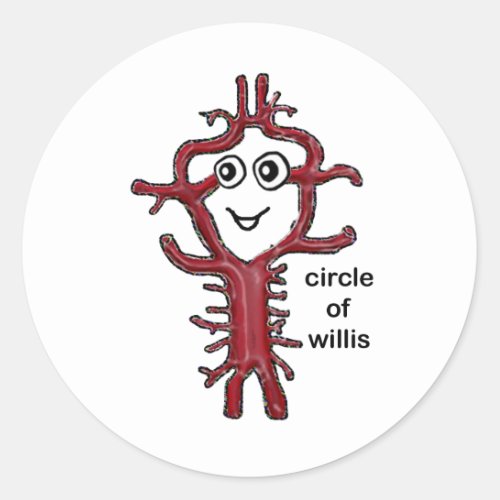 Circle of Willis Classic Round Sticker