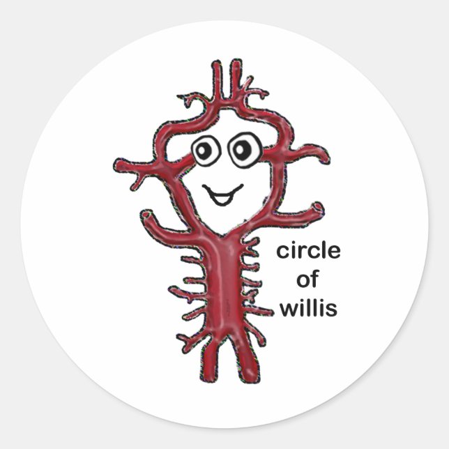 Circle of Willis Classic Round Sticker (Front)