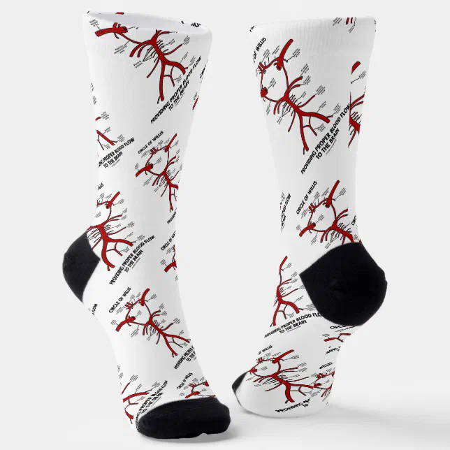 Circle Of Willis Providing Proper Blood Flow Brain Socks | Zazzle