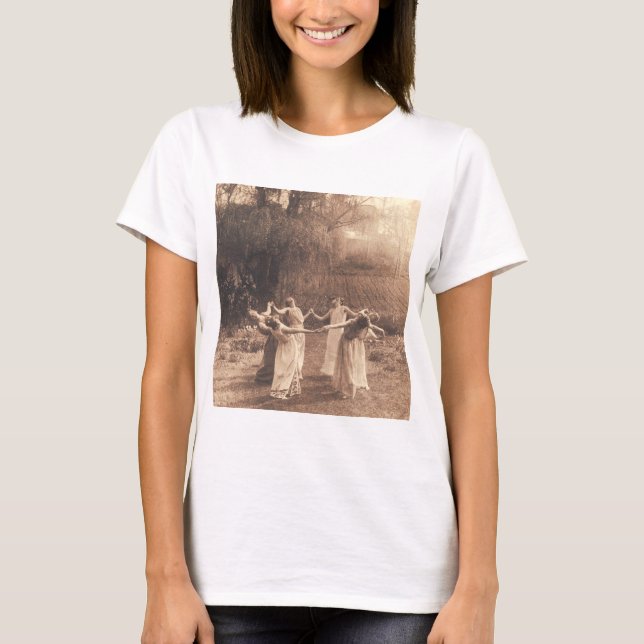 Circle Of Witches Vintage Women Dancing T-Shirt (Front)