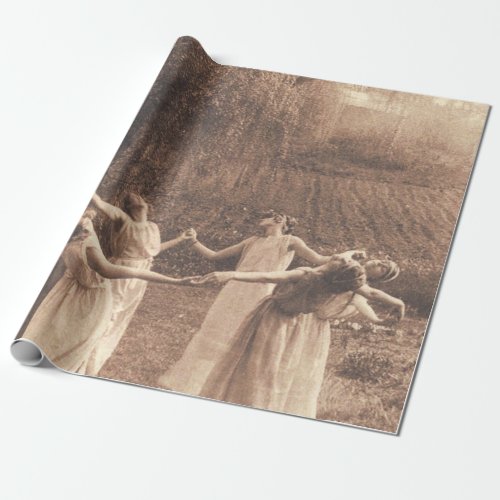 Circle Of Witches Vintage Women Dancing Wrapping Paper