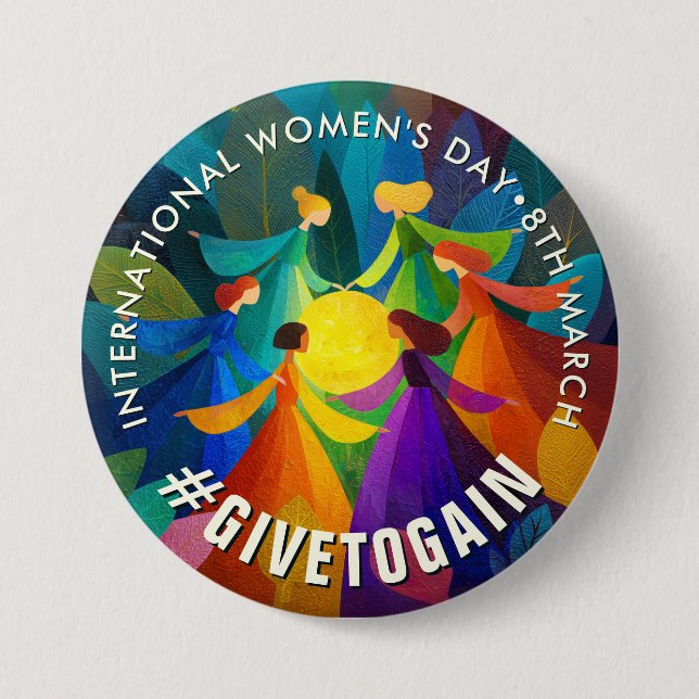 Circle of Women | International Women's Day | IWD Button (Front)