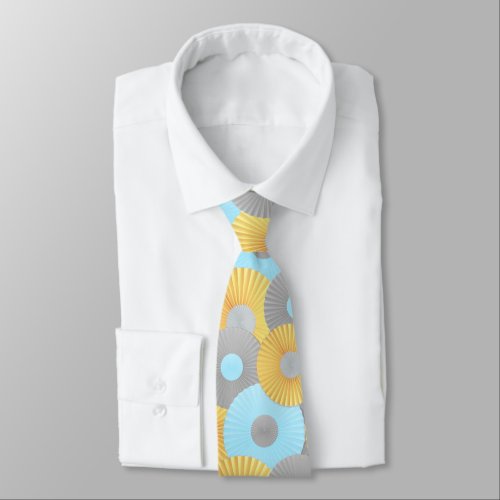 Circle Origami Pastel Pattern Neck Tie