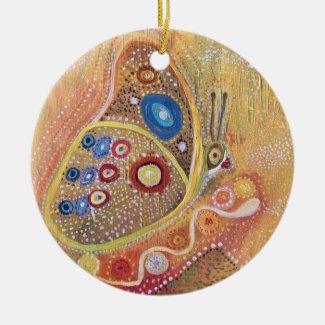 Circle Ornament Butterfly Art Painting