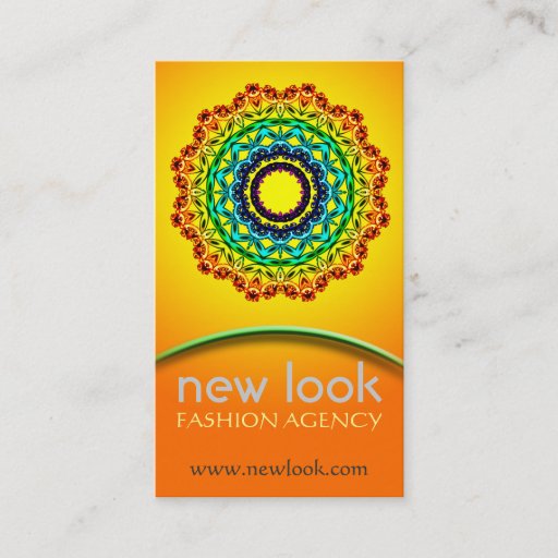 Customizable Circle Ornament Mandala Art , Business Card