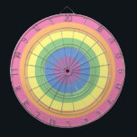 Circle Pastel Rainbow Stripes Dart Board<br><div class="desc">Simple trendy minimalist design of pastel rainbow stripes pattern. Perfect modern gift or anyone,  LGBTQ friendly gift and memorabilia.</div>