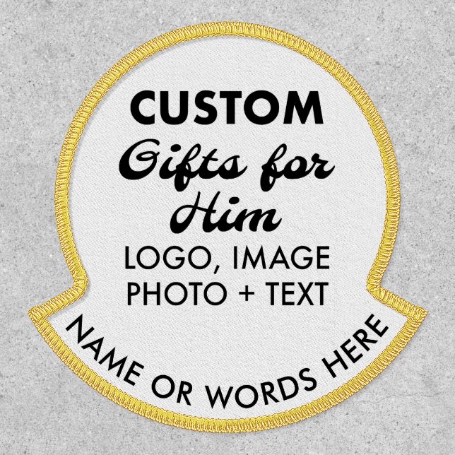 CIRCLE PATCH with NAME ROCKER Custom Gifts for Him (Front)