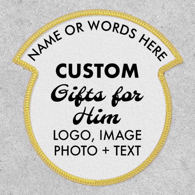 CIRCLE PATCH with NAME ROCKER Custom Gifts for Him (Front)