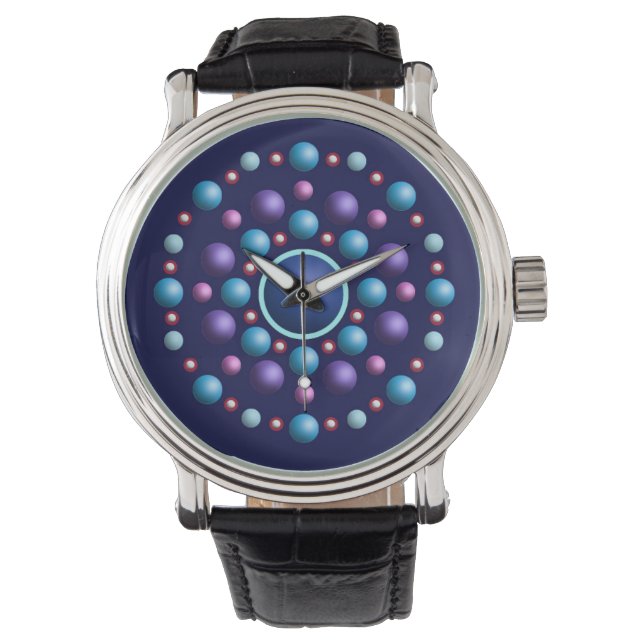 Circle Pattern Mandala Watch (Front)