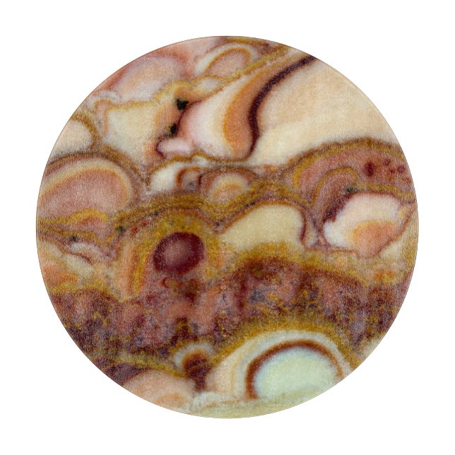 Circle Pattern Of Onyx Stone Cutting Board (Front)