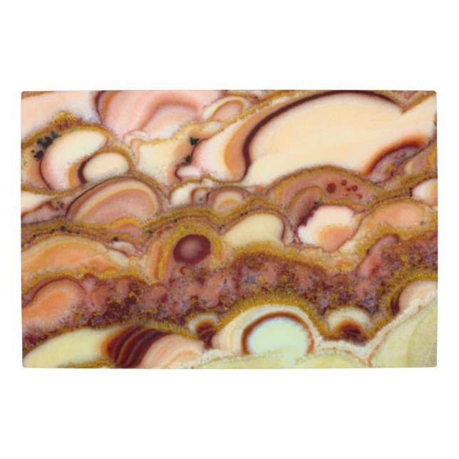 Circle Pattern Of Onyx Stone Metal Print (Front)