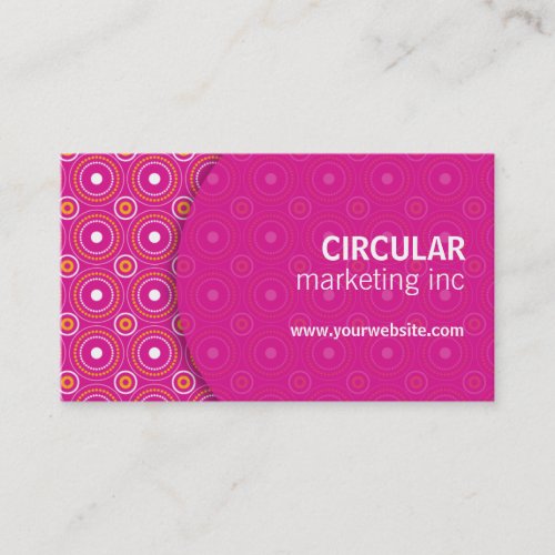 Circle Pattern Underlay Business Card