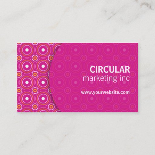 Customizable Circle Pattern Underlay Business Card Templates