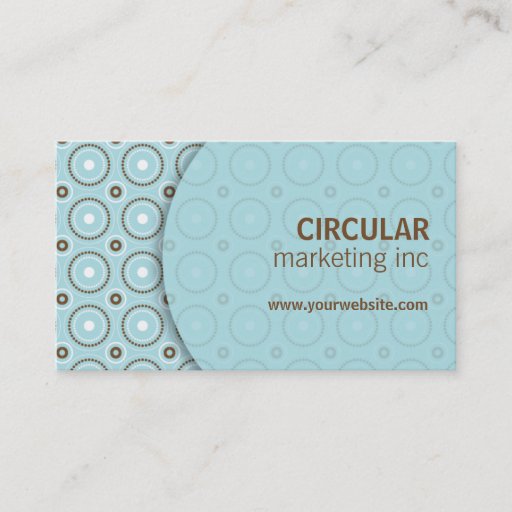 Customizable Circle Pattern Underlay Business Card