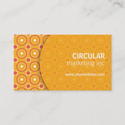 Circle Pattern Underlay Business Card