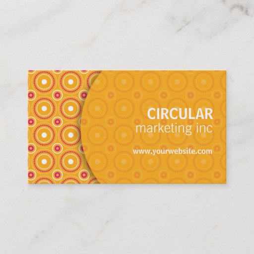 Customizable Circle Pattern Underlay Business Card