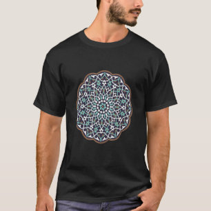 Circle Pattern Vector Brown Blue White T-Shirt