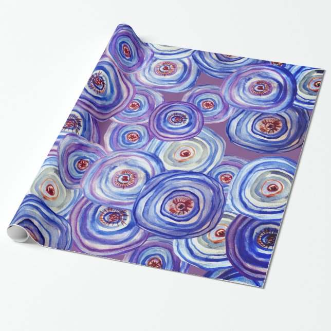 Circle Pattern Wrapping Paper (Unrolled)