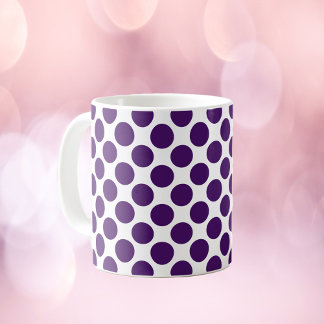 Circle Polka Dot Pattern Purple Coffee Mug