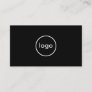 Circle professional black add your custom logo business card