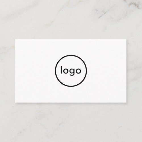 Circle professional white add your custom logo business card