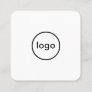 Circle professional white add your custom logo square business card