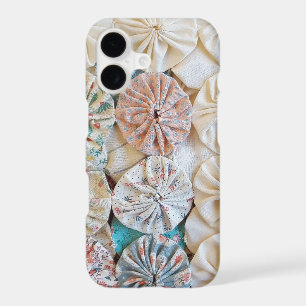 circle puff patchwork quilt design iPhone 17 case