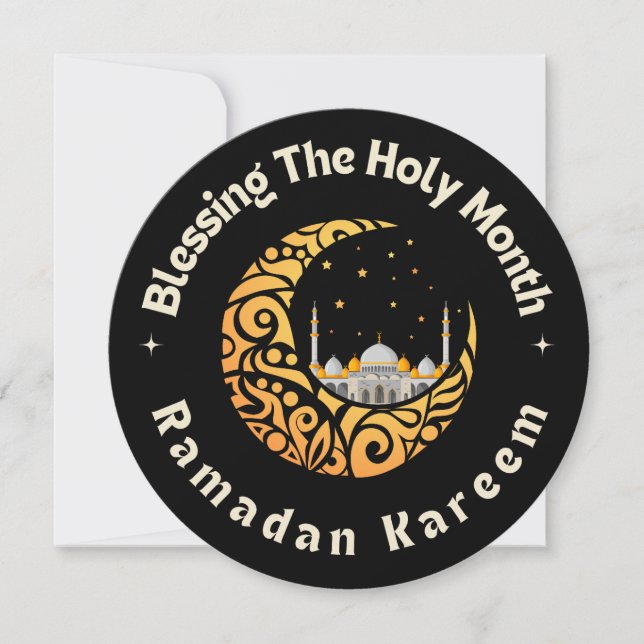 Circle Ramadan Kareem Holiday Card (Front)