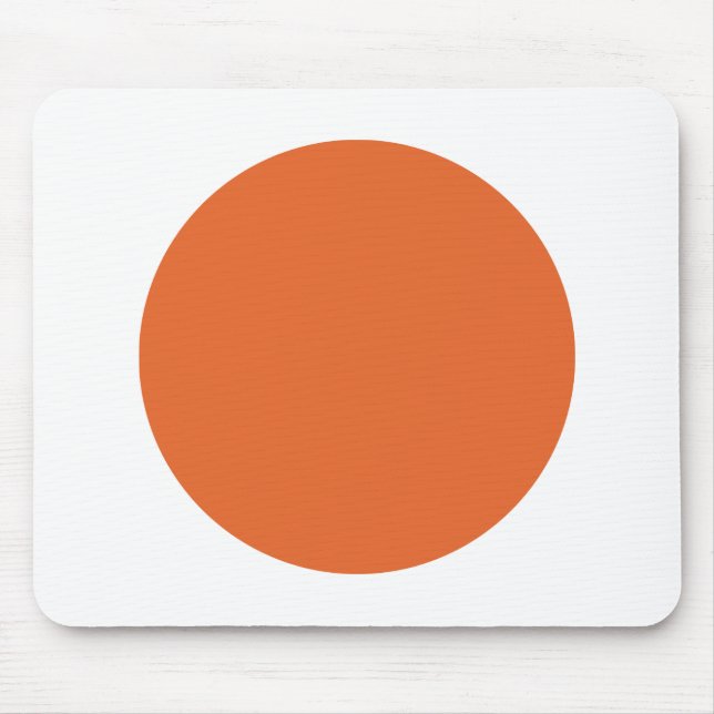 Circle - Red Brown with White Mouse Pad (Front)