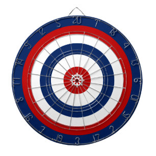 Circle Red White Blue Rudder Stripes Dart Board