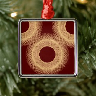 circle reddish brown 467 abstract art metal ornament