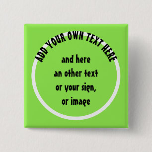 Circle / Rings - Line white + your backg. & ideas Pinback Button