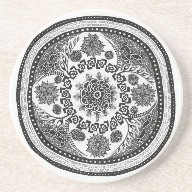Circle Sandstone Coaster (Front)