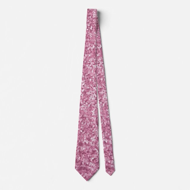Circle Sequins Glitter Sparkle Shiny Shimmer Neck Tie (Front)