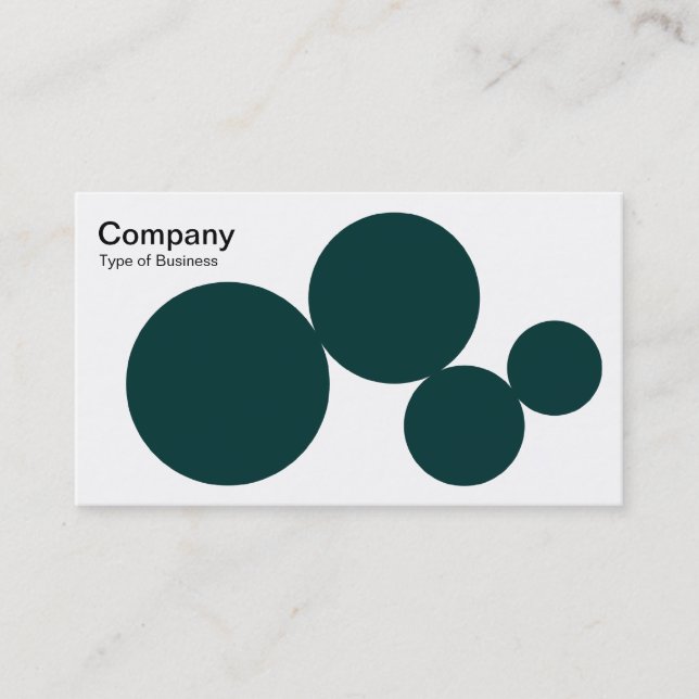 Circle Series - Dk Green on White Business Card (Front)