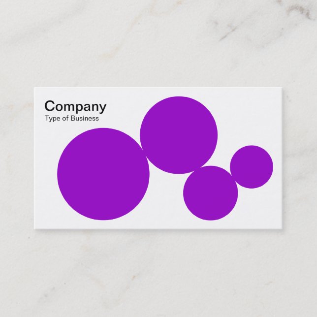 Circle Series - Purple on White Business Card (Front)