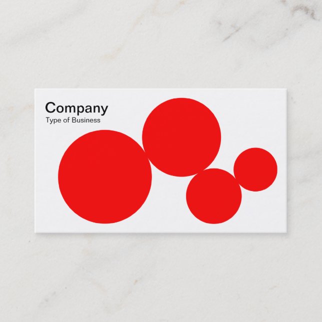 Circle Series - Red on White Business Card (Front)