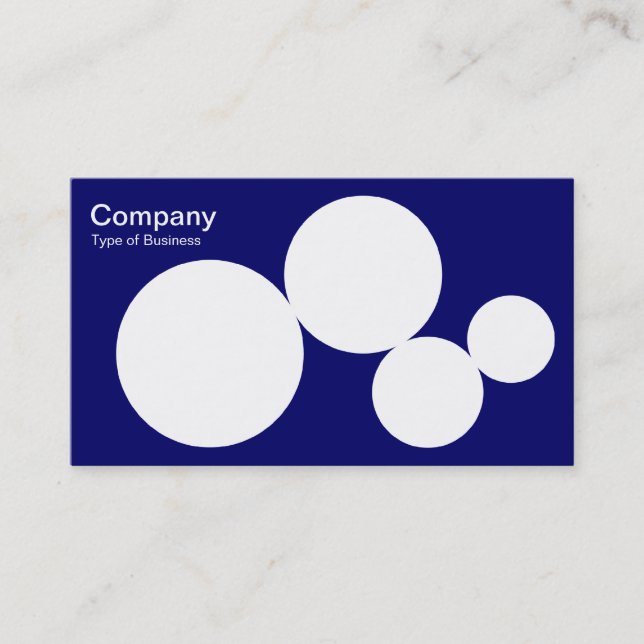 Circle Series - White on Dp Navy Business Card (Front)
