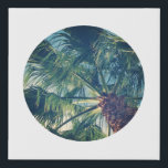 Circle Shape Photo Faux Canvas Print<br><div class="desc">A circle shape for your summer vacation or honeymoon photo. 
Customize the plain white background color if you'd like.
Add personalized text if you'd like to create your own wall art.</div>