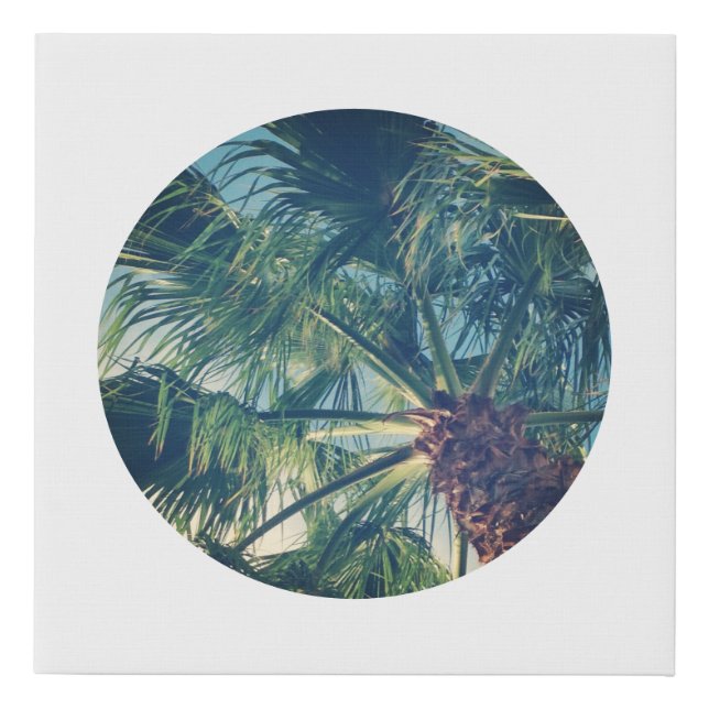 Circle Shape Photo Faux Canvas Print (Front)