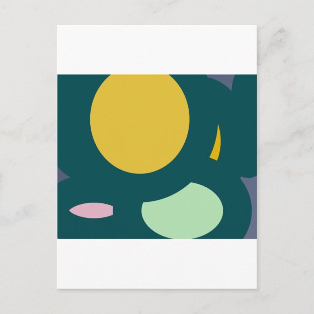 circle shape round shape postcard (Front)