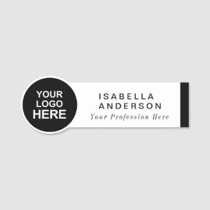 Circle Shaped Custom Business Logo Staff Employee  Name Tag