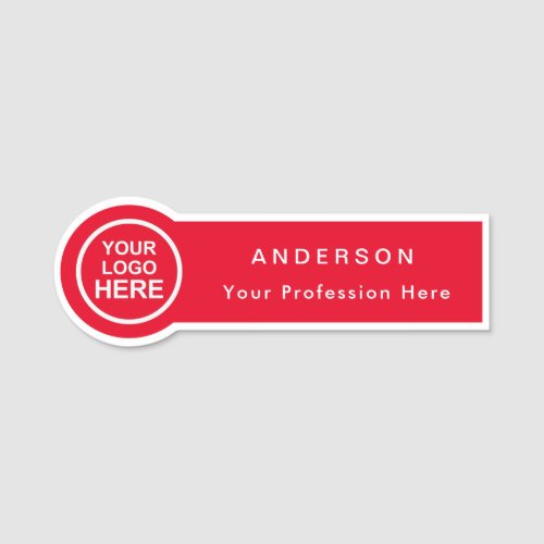 Circle Shaped Custom Business Logo Staff Employee  Name Tag