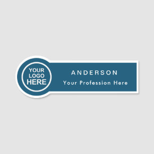 Circle Shaped Custom Business Logo Staff Employee Name Tag